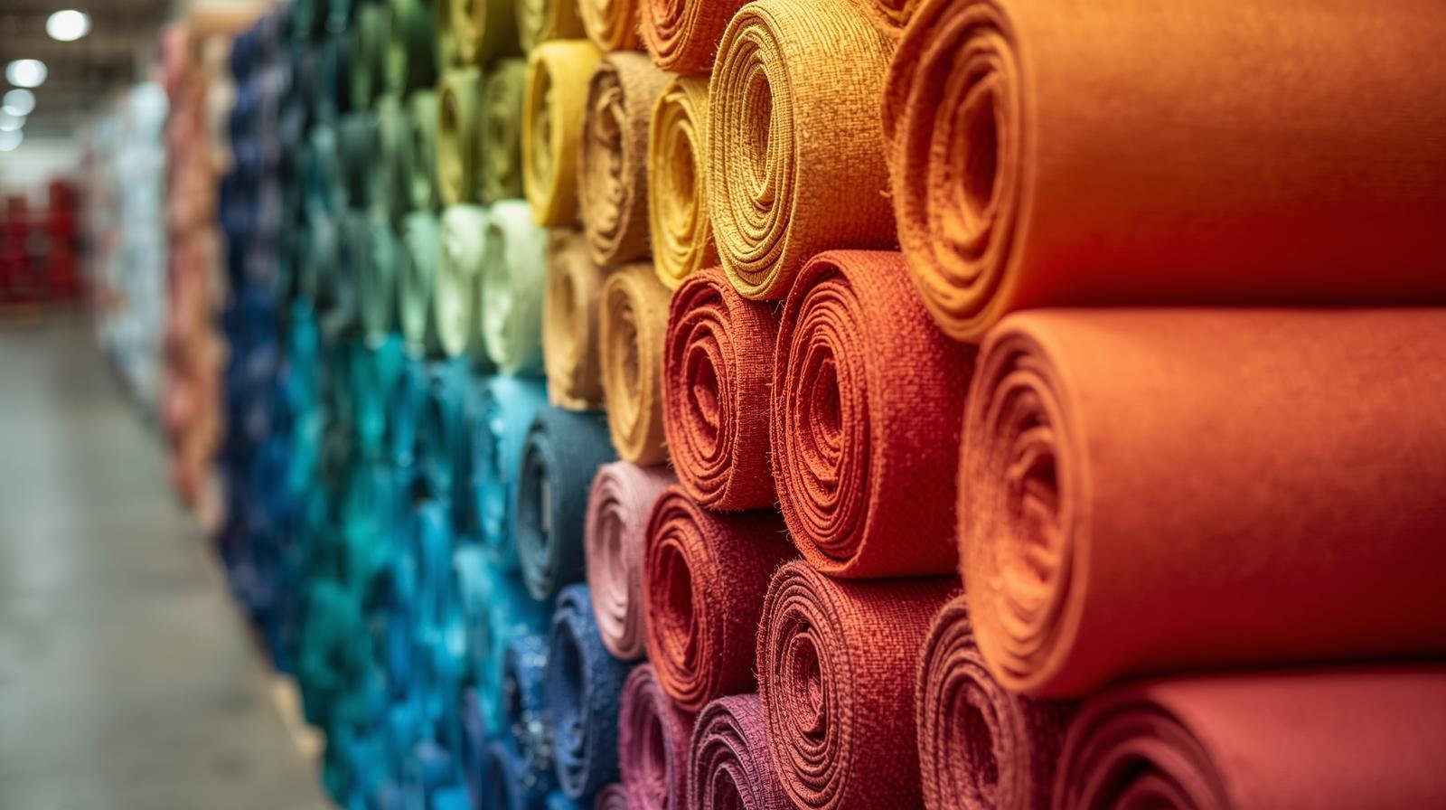 High-Quality Fabric Selection Premium fabric materials for clothing manufacturing.