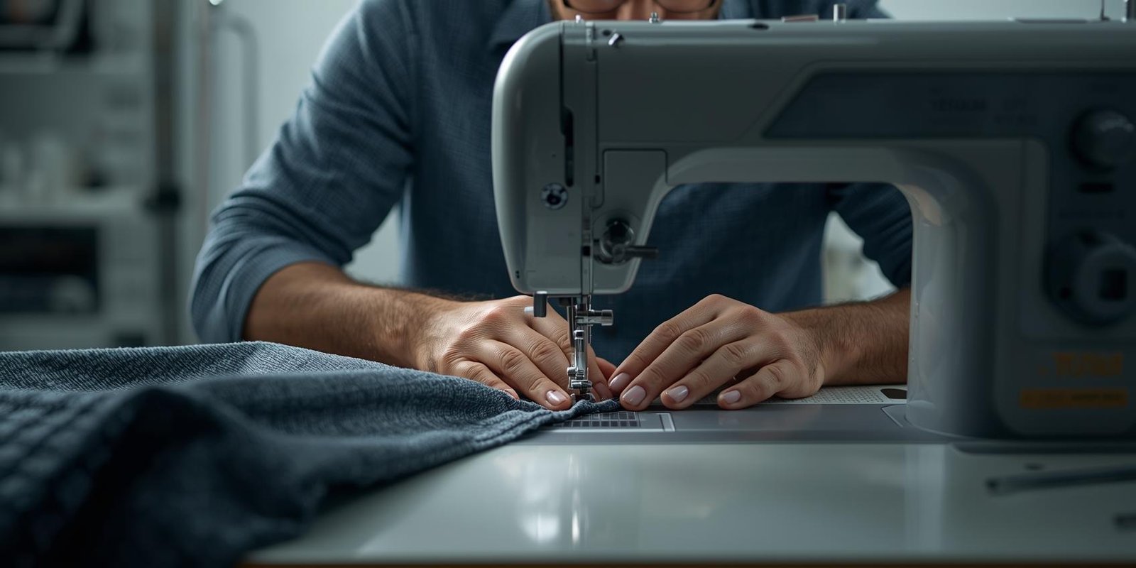Expert Tailoring for Premium Sportswear – ZM Exports Tailor sewing high-quality ZM Exports sportswear with precision.